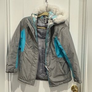 Kids Gray and Blue Winter Ski Jacket - Gerry brand